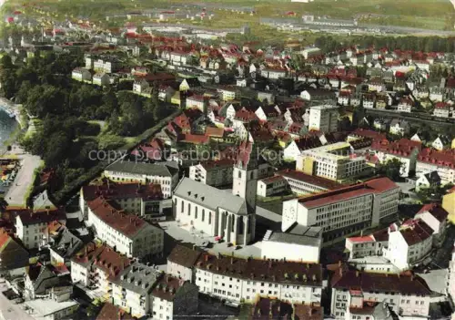 AK / Ansichtskarte FRIEDRICHSHAFEN Bodensee BW Stadtbild mit St. Nikolauskirche und Rathaus