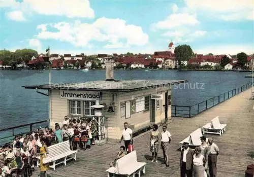 AK / Ansichtskarte Immenstaad Bodensee BW Partie am Landesteg Kiosk