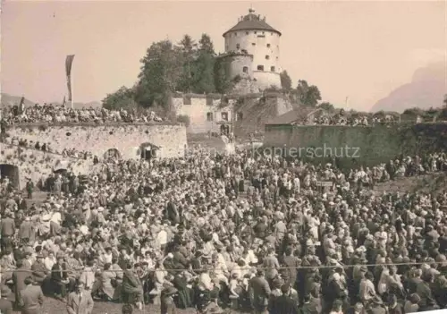 AK / Ansichtskarte KUFSTEIN Tirol AT Fest Grenzland-Treffen am Schloss