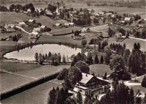 AK / Ansichtskarte Huglfing Oberbayern Bayern Muetterheim mit Blick auf Oberhausen Fliegeraufnahme