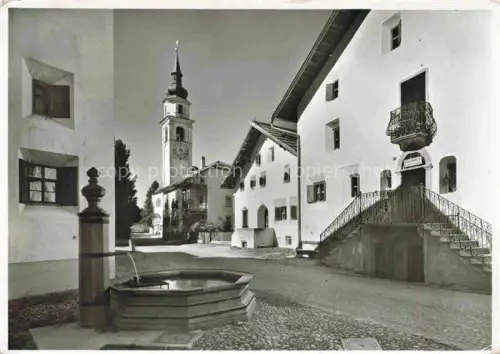 AK / Ansichtskarte Bever  Oberengadin Maloja GR Dorfplatz