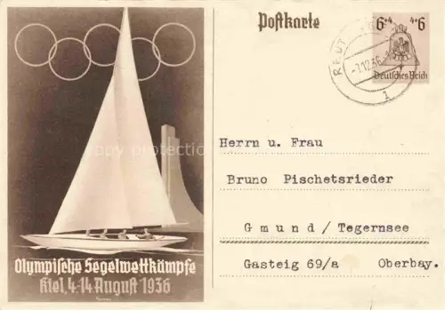 AK / Ansichtskarte KIEL  CITY Olympische Segelwettkaempfe