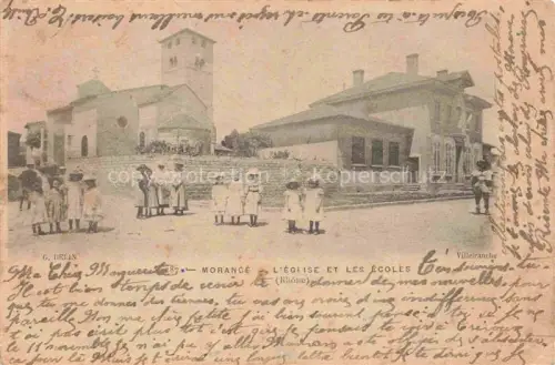 AK / Ansichtskarte Morance Villefranche-sur-Saone 69 Rhone Eglise et les Ecoles