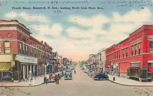 AK / Ansichtskarte Bismarck North Dakota USA Main Avenue