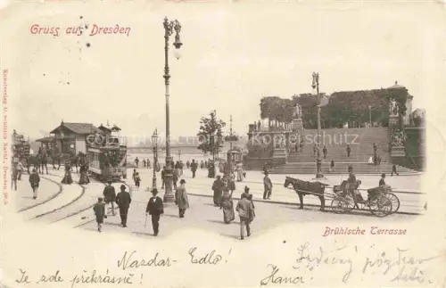 AK / Ansichtskarte DRESDEN Elbe Bruehlsche Terrasse