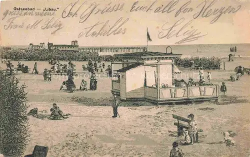 AK / Ansichtskarte Libau LIEPAJA Latvia Ostseebad Strandpartie