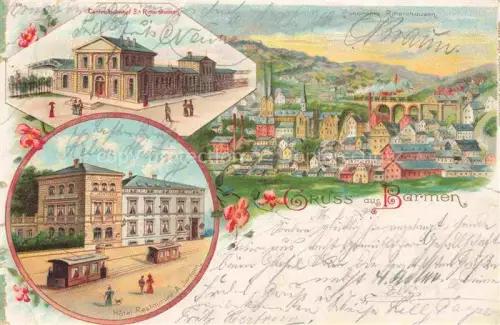 AK / Ansichtskarte Rittershausen Barmen Wuppertal NRW Centralbahnhof Hotel Restaurant Jontgen Panorama