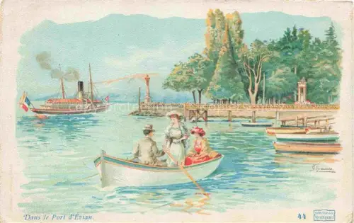 AK / Ansichtskarte Evian-les-Bains Thonon-les-Bains 74 Haute-Savoie Dans le Port d'Evian