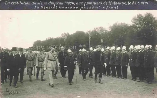 AK / Ansichtskarte MULHOUSE Muehlhausen 68 Haut-Rhin Le General Gouraud passant le front
