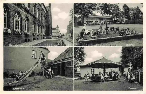 AK / Ansichtskarte Bad Rothenfelde Osnabrueck Niedersachsen Kindererholungsheim St Elisabeth Haupteingang Rutschbahn Karussell Spielhaus