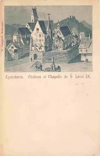 AK / Ansichtskarte Eguisheim Egisheim 68 Haut Rhin Chateau et Chapelle de St Leon IX