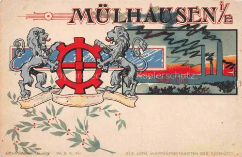 AK / Ansichtskarte Muelhausen Elsass Wappen
