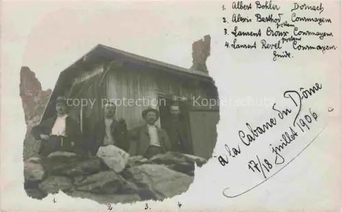 AK / Ansichtskarte Wesserling Husseren Thann 68 Haut-Rhin a la Cabane du Dome juillet 1906