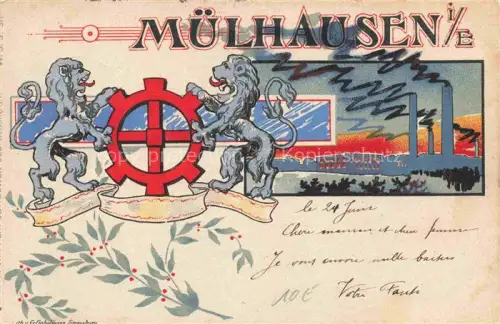 AK / Ansichtskarte Muelhausen Elsass Wappen