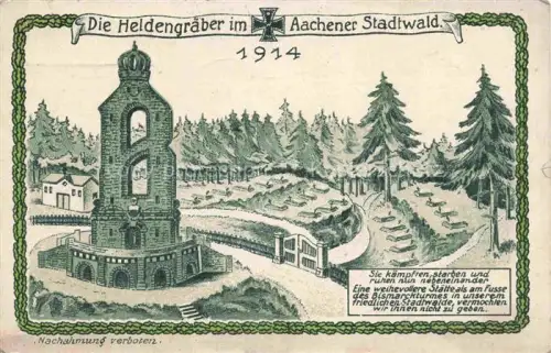 AK / Ansichtskarte AACHEN NRW Heldengraeber im Aachener Stadtwald Feldpost