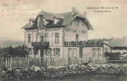 AK / Ansichtskarte Altweier Aubure Ribeauville 68 Haut-Rhin Hotel Kauffmann