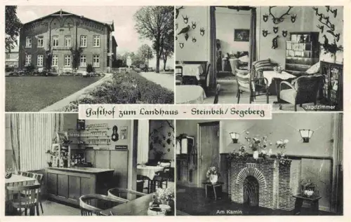 AK / Ansichtskarte Steinbek Weede Segeberg Schleswig-Holstein Gasthof zum Landhaus Klubzimmer Jagdzimmer Am Kamin