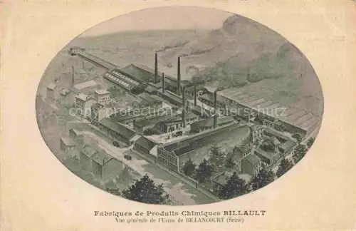 AK / Ansichtskarte Billancourt 92-BOULOGNE-BILLANCOURT Fabriques de Produits Chimiques Billault Vue generale aerienne