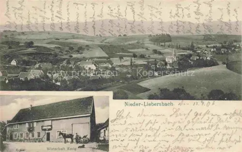 AK / Ansichtskarte Nieder-Liebersbach Birkenau Bergstrasse Hessen Panorama Wirtschaft Emig