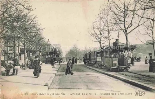 AK / Ansichtskarte NEUILLY  -SUR-SEINE 92 Hauts-de-Seine Avenue de Neuilly Station des Tramways