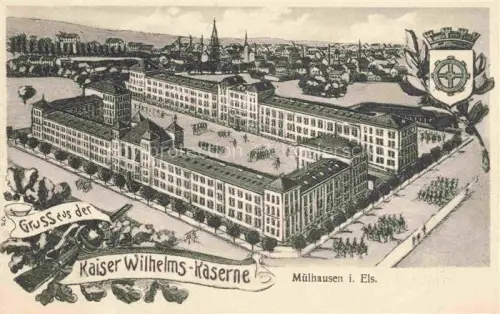 AK / Ansichtskarte Muelhausen Elsass Kaiser Wilhelms Kaserne