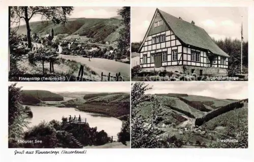 AK / Ansichtskarte Finnentrop Panorama Jugendherberge Ahauser See Landschaft