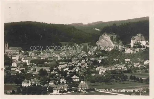 AK / Ansichtskarte BURGDORF BE Panorama Oberstadt Blick von Westen Militaerpost