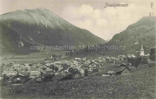 AK / Ansichtskarte Zweisimmen BE Panorama