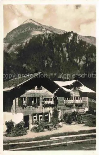 AK / Ansichtskarte Aeschi  Spiez BE Restaurant zum Pochtenfall im Suldtal Blick gegen Morgenberghorn