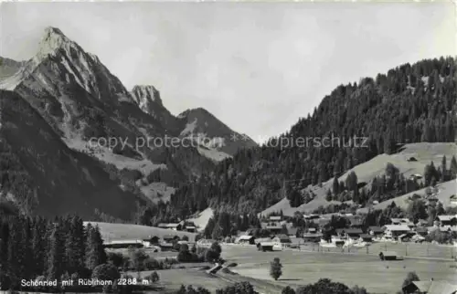 AK / Ansichtskarte Schoenried 1230m Gstaad Saanen BE Panorama Blick gegen Rueblihorn