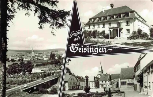 AK / Ansichtskarte Geisingen Baden Tuttlingen BW Panorama Hotel Gasthof Motiv Stadtzentrum