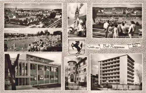 AK / Ansichtskarte Bad Rappenau Panorama Freibad Wasserschloss Kraichgausanatorium Schwaerzbergsanatorium