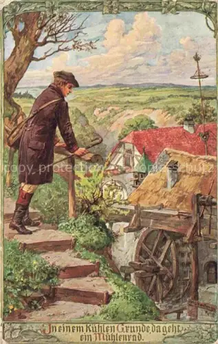 AK / Ansichtskarte KAUFMANN Hans Kuenstlerkarte Muehlenrad