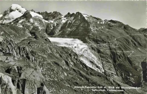 AK / Ansichtskarte Gletscher Ferner Glacier Glaciar Ghiacciaio-- Passhoehe Rhonegletscher Galenstock Furkastrasse