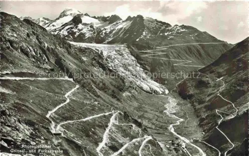 AK / Ansichtskarte Gletscher Ferner Glacier Glaciar Ghiacciaio-- Rhonegletscher Grimsel Furkastrasse