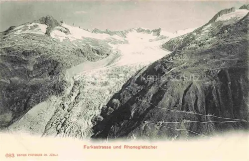 AK / Ansichtskarte Gletscher Ferner Glacier Glaciar Ghiacciaio-- Furkastrasse Rhonegletscher