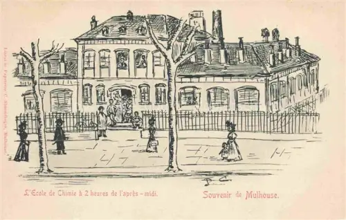 AK / Ansichtskarte MULHOUSE Muehlhausen 68 Haut-Rhin Ecole de Chimie a 2 heures de l'apres midi