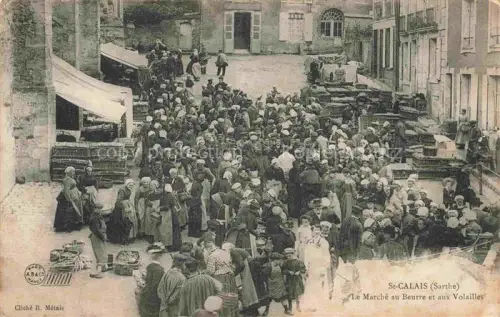 AK / Ansichtskarte St-Calais MAMERS 72 Sarthe Le Marche au Beurre et aux Volailles