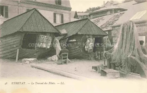 AK / Ansichtskarte ETRETAT LE HAVRE 76 Seine-Maritime Le Travail des Filets