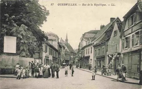 AK / Ansichtskarte Guebwiller Elsass 68 Haut-Rhin Rue de la Republique
