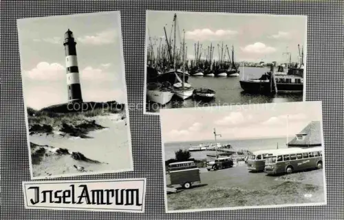 AK / Ansichtskarte Insel Amrum Leuchtturm Hafen Seebruecke
