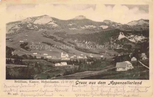 AK / Ansichtskarte Bruellisau Bruelisau Appenzell IR Panorama Blick gegen Hohenkasten Appenzellerland