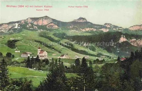 AK / Ansichtskarte Bruelisau Bruellisau Appenzell IR Panorama Blick gegen Hoher Kasten