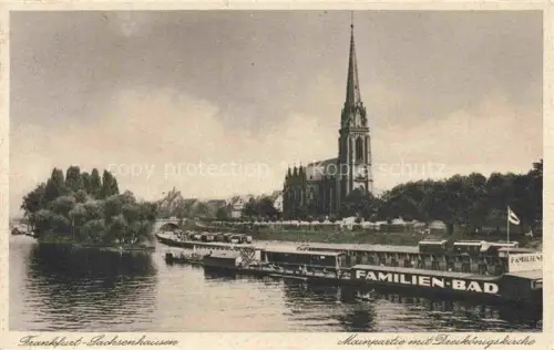 AK / Ansichtskarte Sachsenhausen  FRANKFURT AM MAIN Hessen Mainpartie mit Dreikoenigskirche