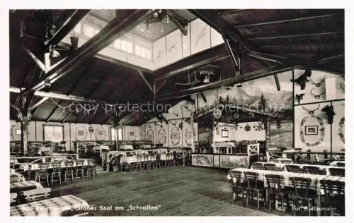 AK / Ansichtskarte BAD REICHENHALL Bayern Bergwirtschaft Enzianbrennerei zum Schroffen Grosser Saal