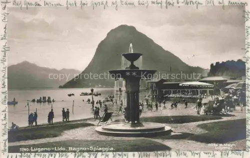 AK / Ansichtskarte LUGANO Lago di Lugano TI Bagno Spiaggia