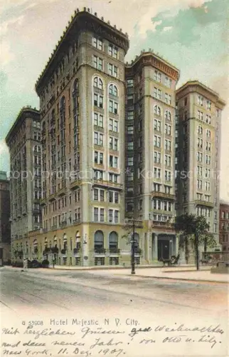 AK / Ansichtskarte NEW YORK City USA Hotel Majestic Illustration