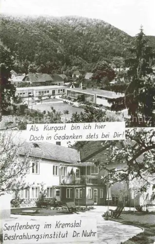 AK / Ansichtskarte Senftenberg Kremstal Niederoesterreich AT Bestrahlungsinstitut Dr. Nuhr