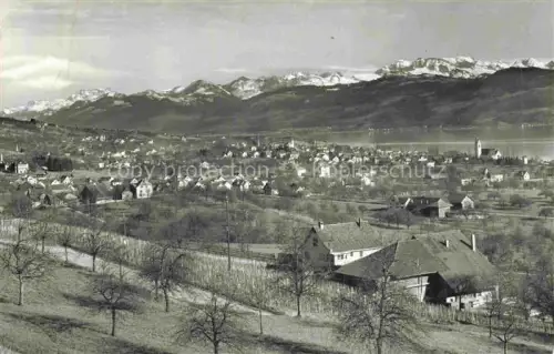 AK / Ansichtskarte MaeNNEDORF ZH Panorama Blick auf die Alpen