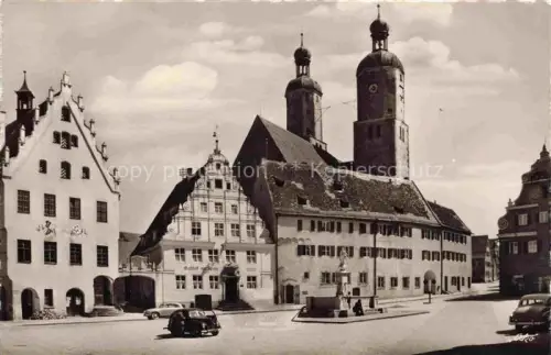 AK / Ansichtskarte Wemding Bayern Marktplatz Kirchtuerme